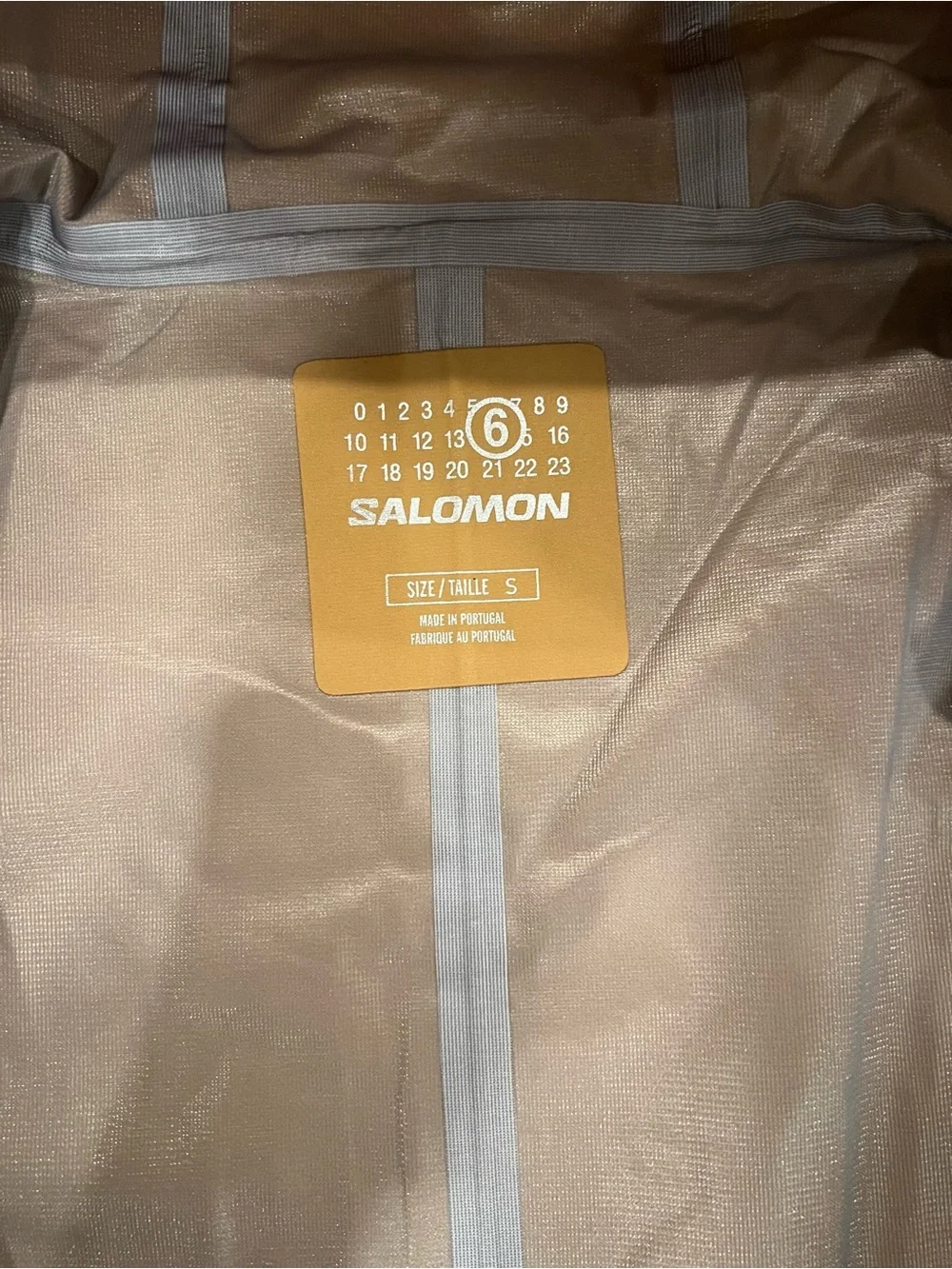 MM6 x Salomon GORE-TEX Hooded Windbreaker Color: Iced Coffee